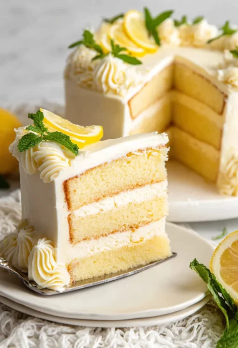 Lemon Layer Cake with Cream Cheese Frosting