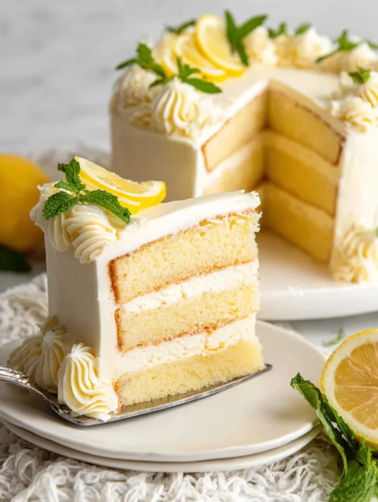 Lemon Layer Cake with Cream Cheese Frosting