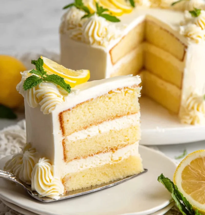 Lemon Layer Cake with Cream Cheese Frosting
