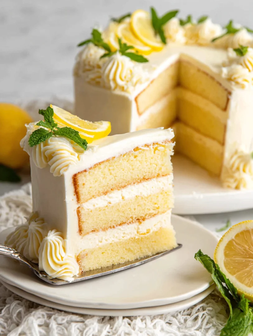 Lemon Layer Cake with Cream Cheese Frosting