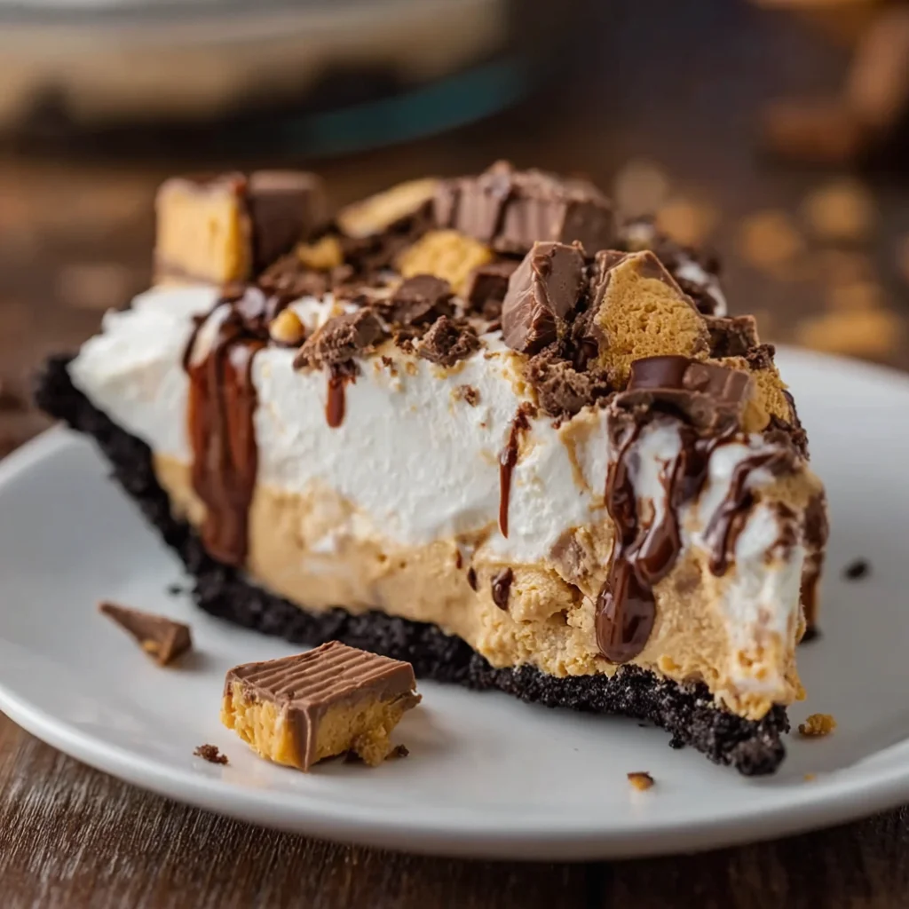 No Bake Snickers Pie - no-bake-snickers-pie-3