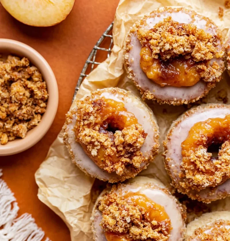 Peach Cobbler Donuts