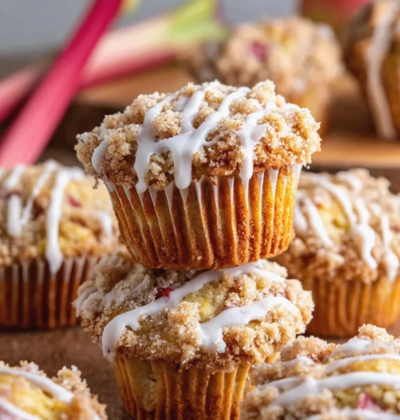 Rhubarb Muffins with Streusel