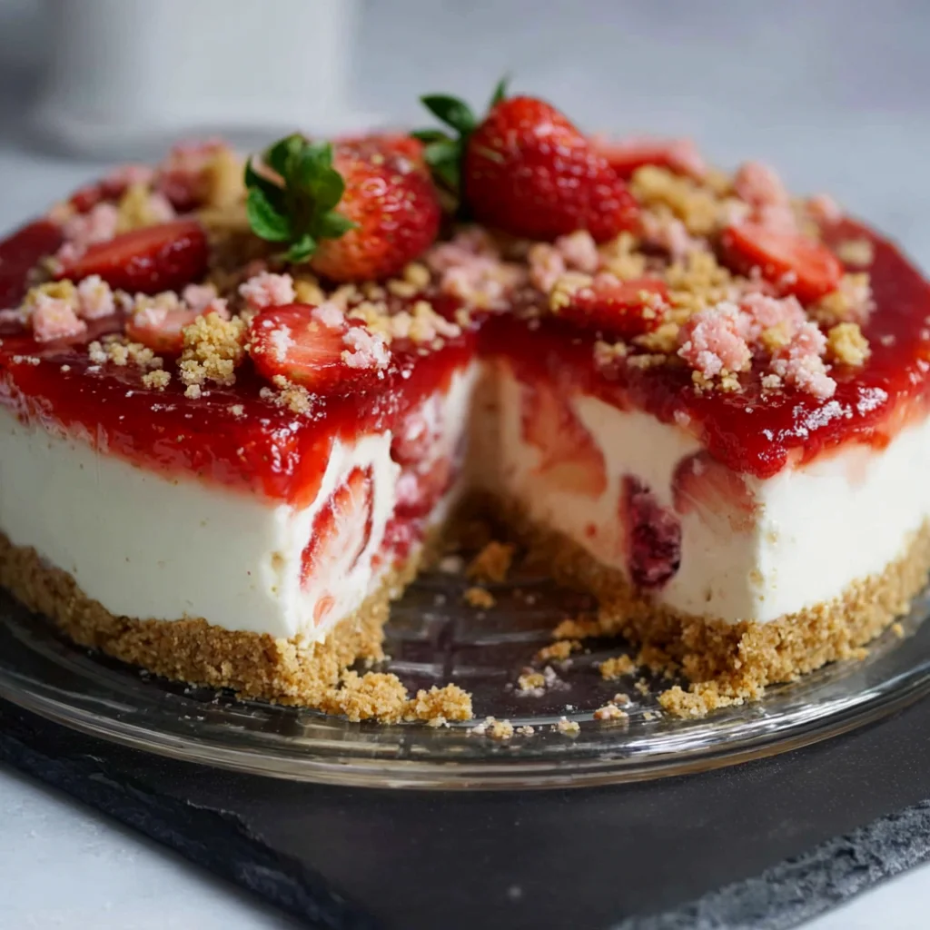 Strawberry Crunch Cheesecake