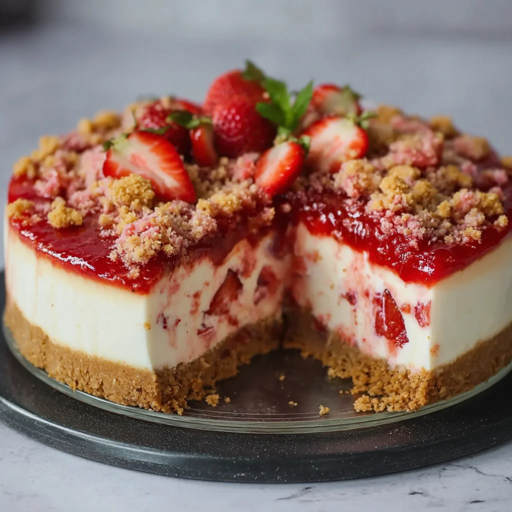 Strawberry Crunch Cheesecake - strawberry-crunch-cheesecake-3