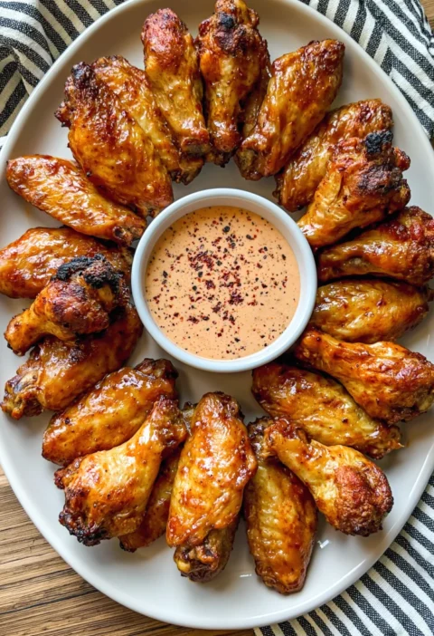 Ultimate 4th of July baked chicken wings