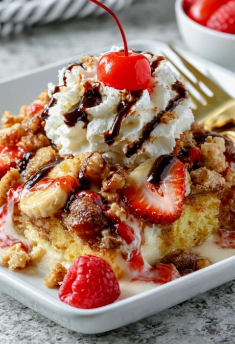 Banana Split Dump Cake