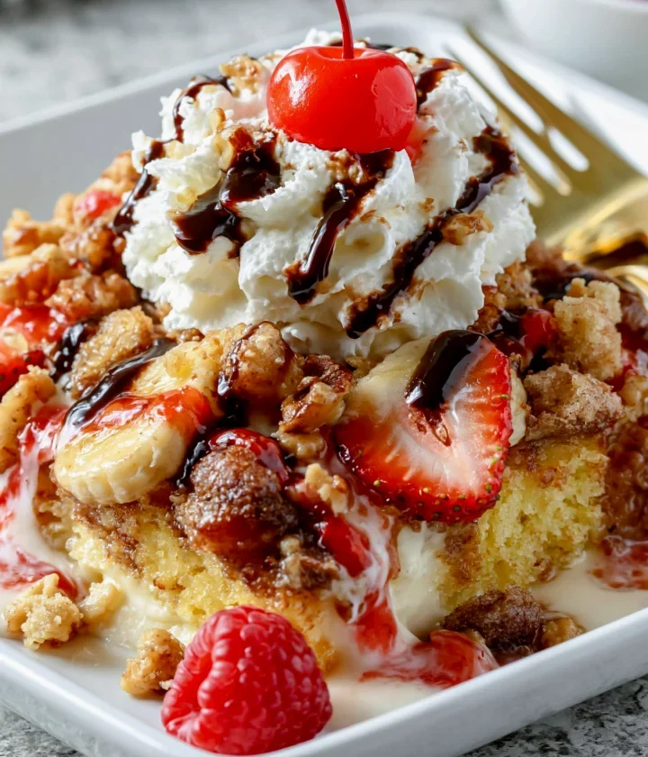 Banana Split Dump Cake