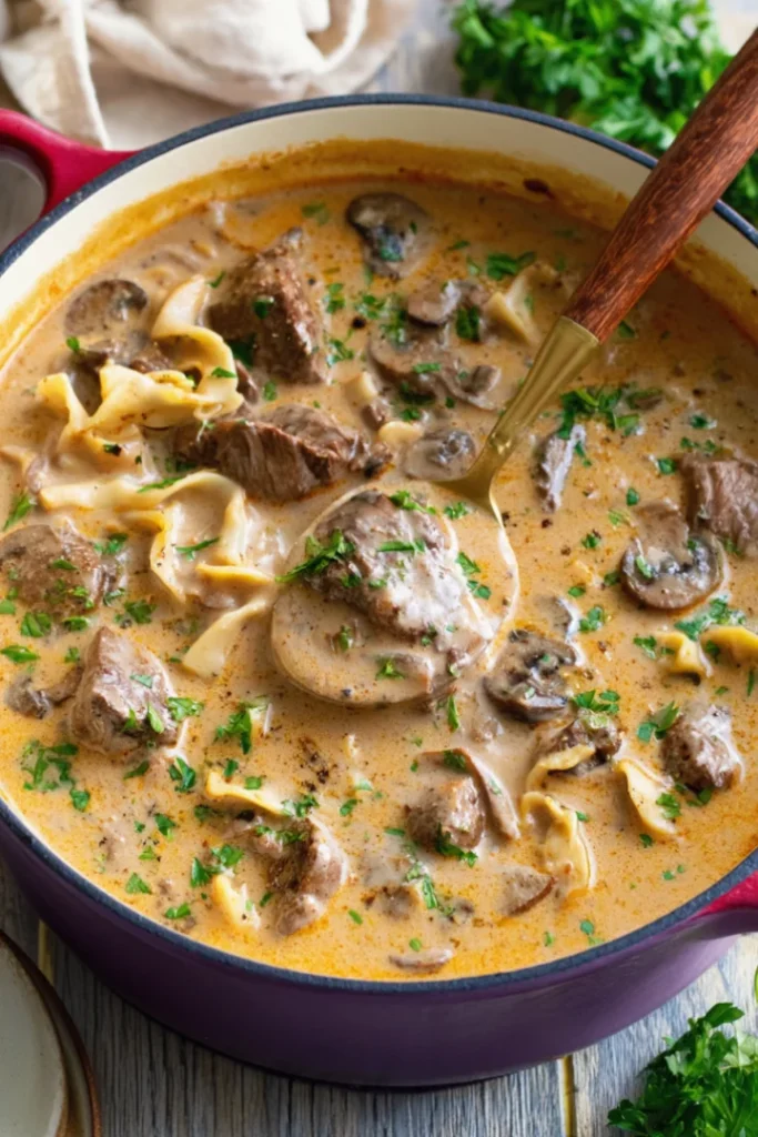 Beef Stroganoff Soup