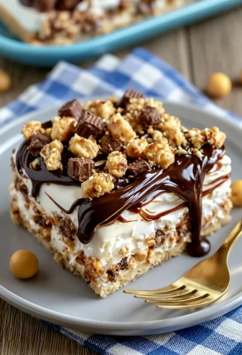 Buster Bar Ice Cream Cake