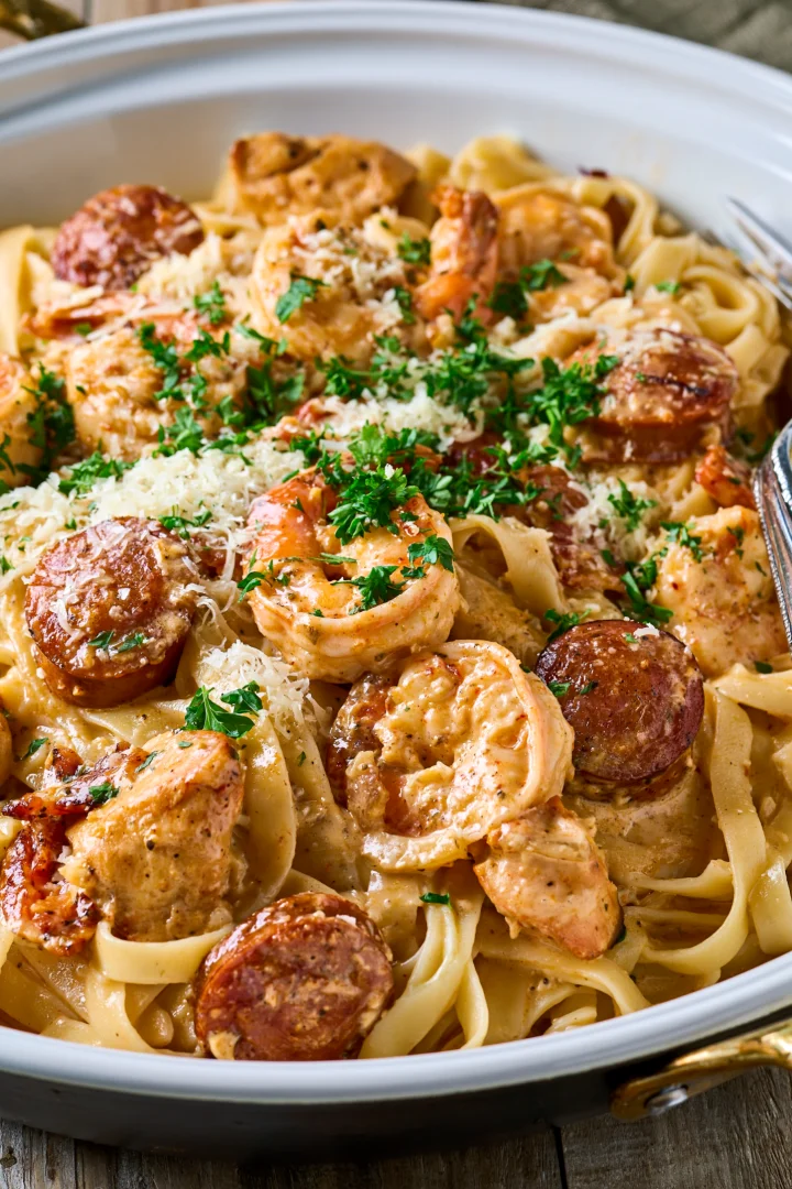 Cajun Pasta with Sausage, Shrimp & Chicken