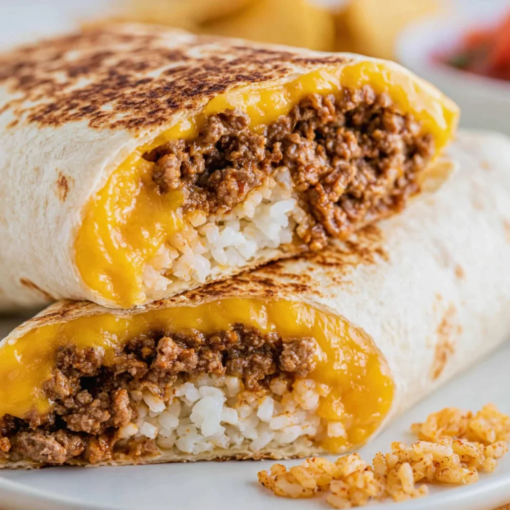 Cheesy Beef Burritos