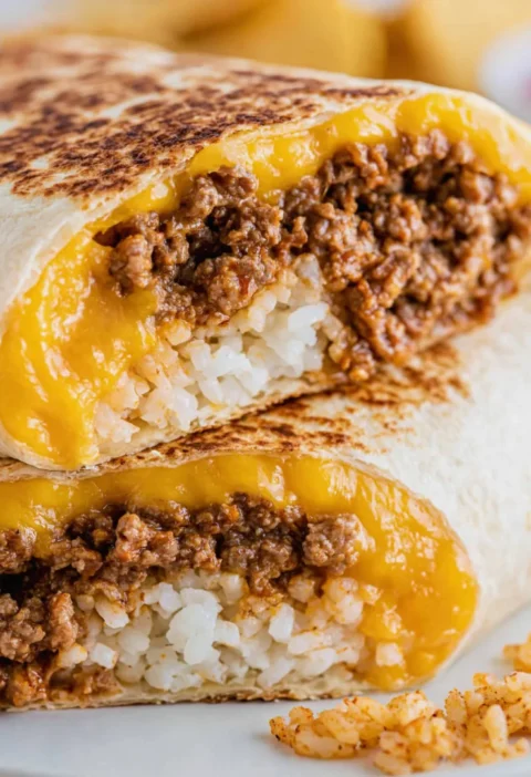 Cheesy Beef Burritos