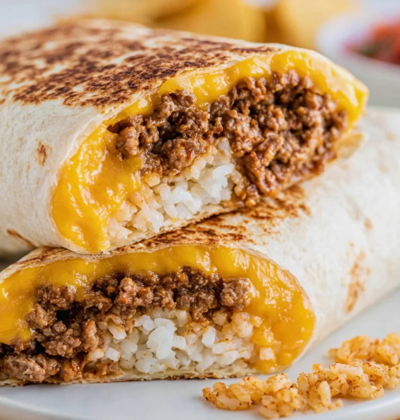 Cheesy Beef Burritos
