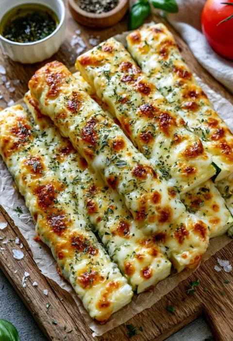 Cheesy Zucchini Breadsticks