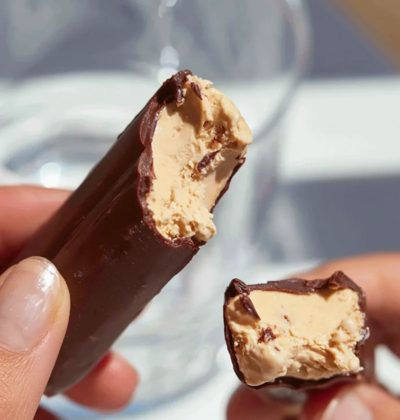 Chocolate Coated Peanut Butter Ice Cream Pops