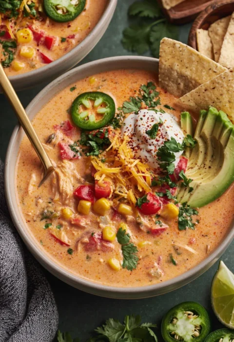 Creamy Chicken Fajita Soup