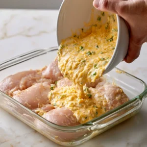 Creamy Green Chile Taco Baked Chicken
