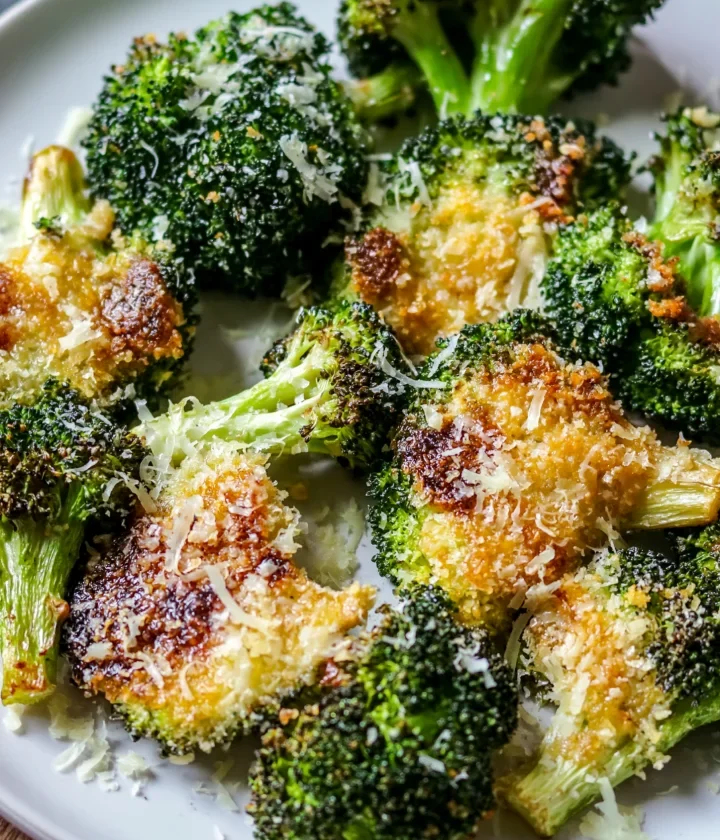 Crispy Smashed Broccoli with Parmesan