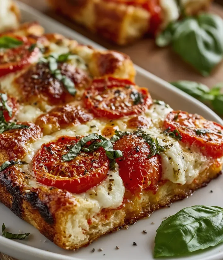 Crescent roll tomato basil squares
