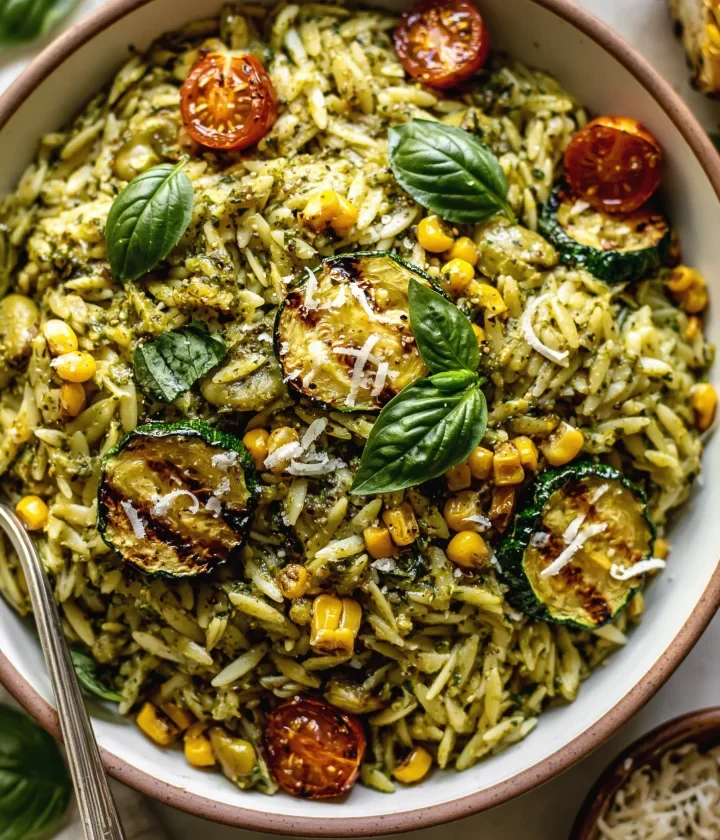 Pesto Zucchini Orzo