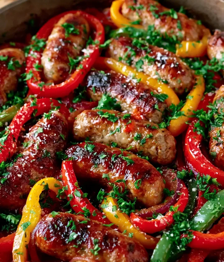 Easy One-Pan Lazy Sausage and Peppers Skillet
