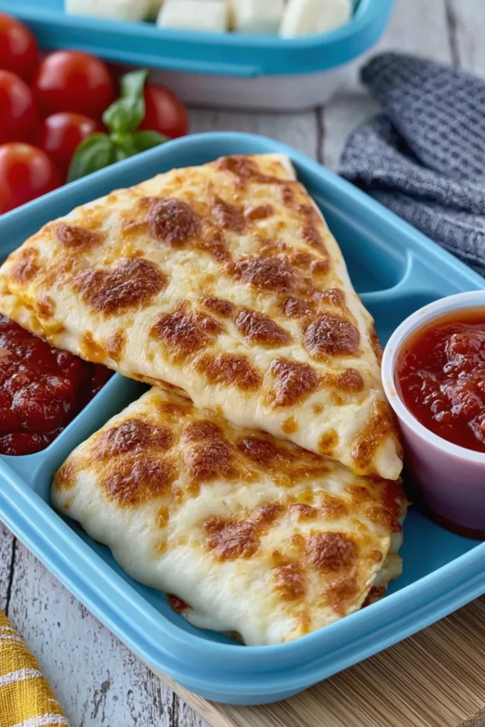 Easy Pizza Quesadilla Lunchbox for Picky Eaters