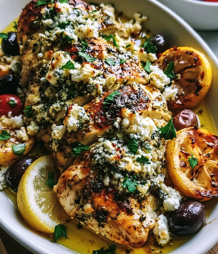 Greek Chicken with Lemon and Feta