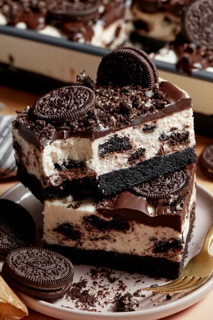 No Bake Oreo Cheesecake Bars