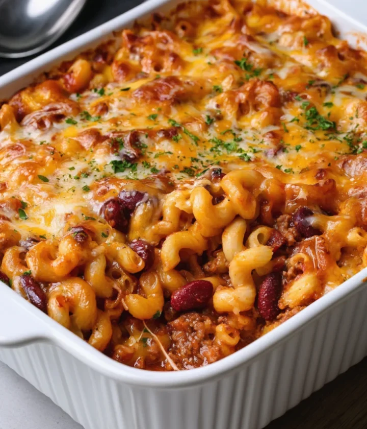 Oven Baked Chili Mac Casserole