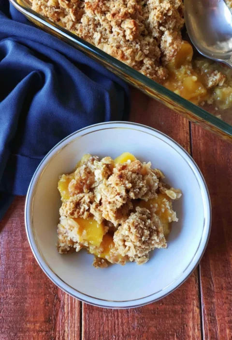 Peach Rhubarb Crisp
