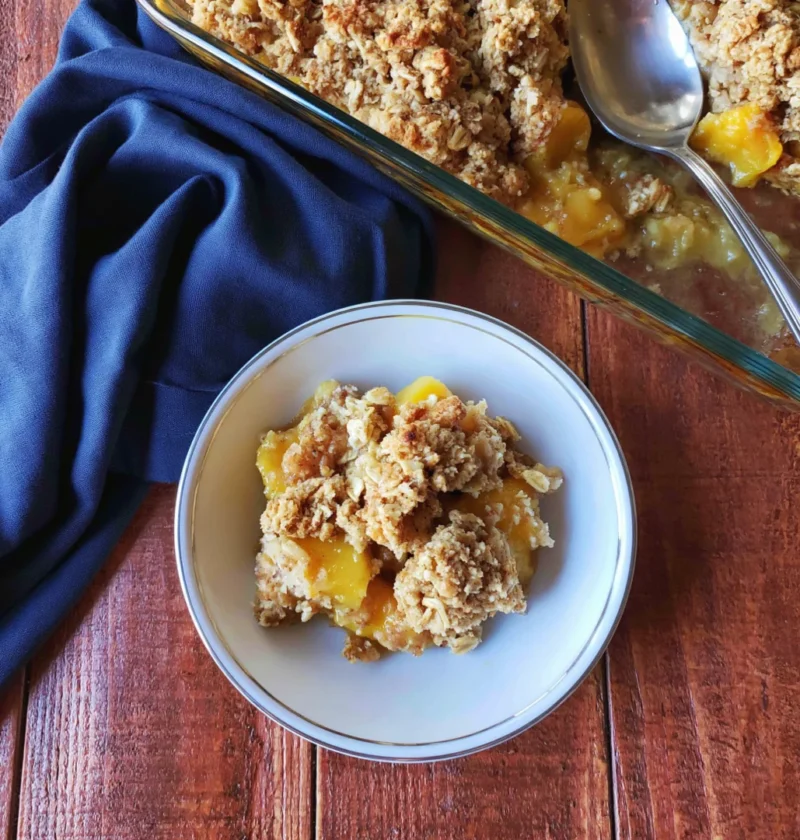 Peach Rhubarb Crisp