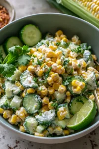 Savory Street Corn Creamy Cucumber Salad for Summer Bliss
