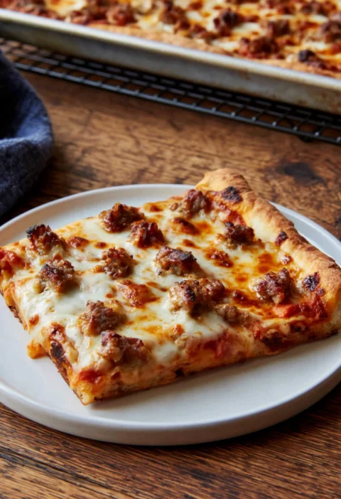 School Cafeteria Style Pizza