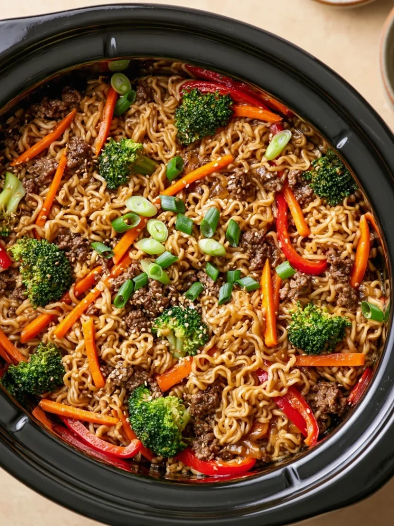 Slow Cooker Beef Ramen