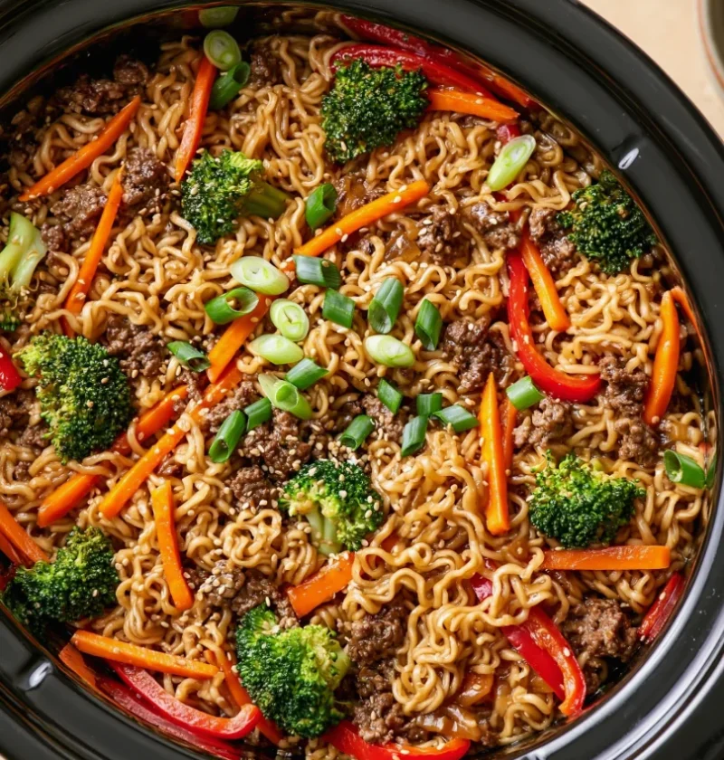 Slow Cooker Beef Ramen