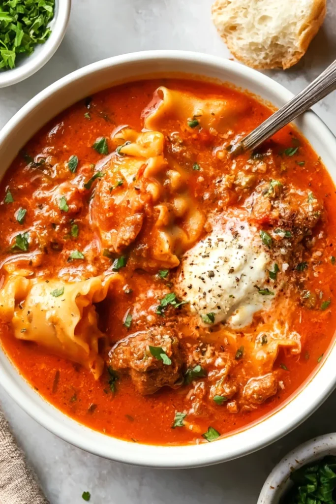 Slow Cooker Lasagna Soup