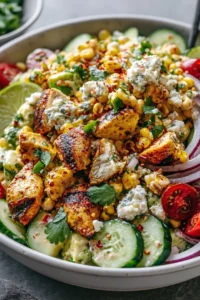 Ultimate Street Corn Cucumber Chicken Salad Recipe Delight!
