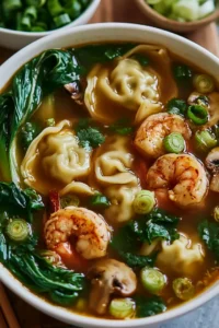 Wonton Soup with Shrimp: Easy Comfort in Every Delicious Bowl