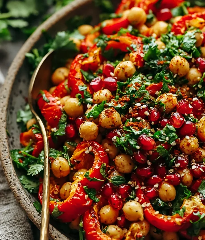 Zesty Roasted Red Pepper & Chickpea Salad