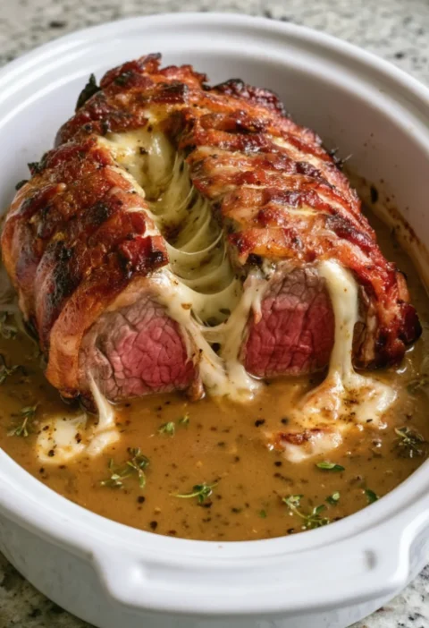 Bacon-Wrapped Slow Cooker Beef Roast
