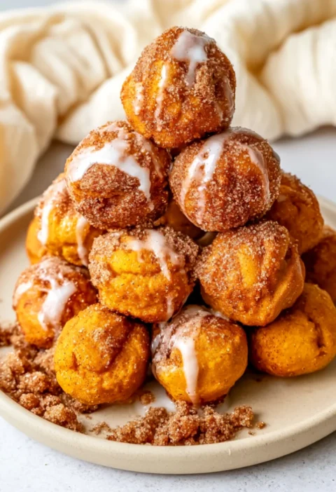 baked pumpkin fritter bites