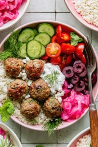 Easy Greek Lamb Meatballs (with Lemon Dill Yogurt Sauce)