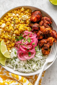 Easy Street Corn Chicken and Rice Bowls