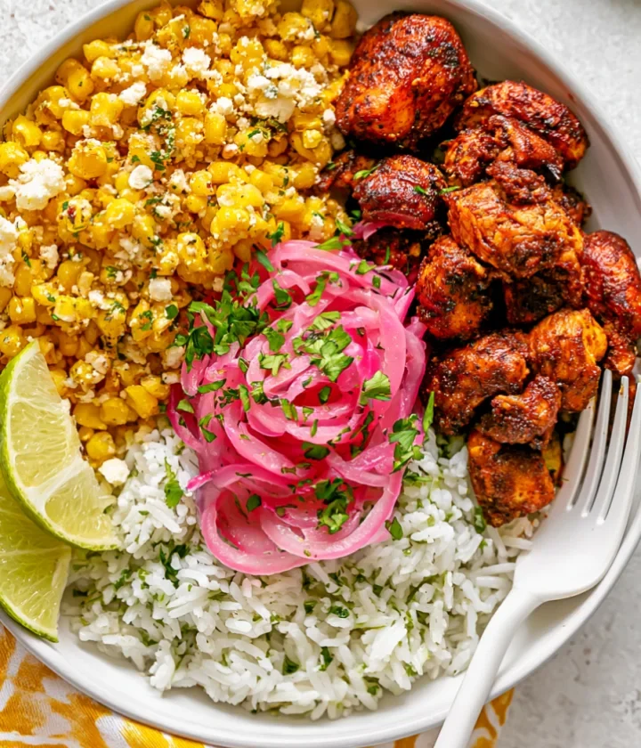 Easy Street Corn Chicken and Rice Bowls