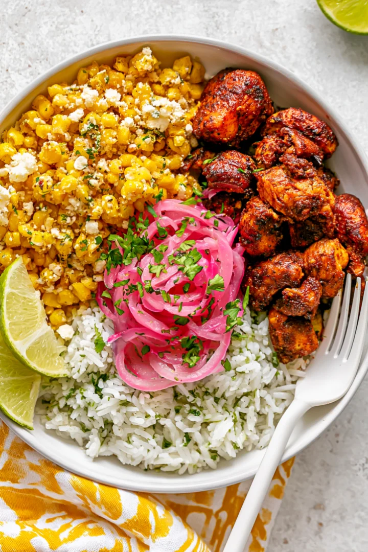Easy Street Corn Chicken and Rice Bowls