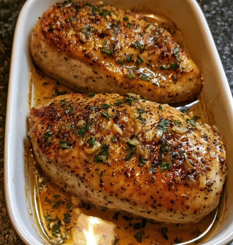 Garlic Herb Butter Roasted Chicken Breast