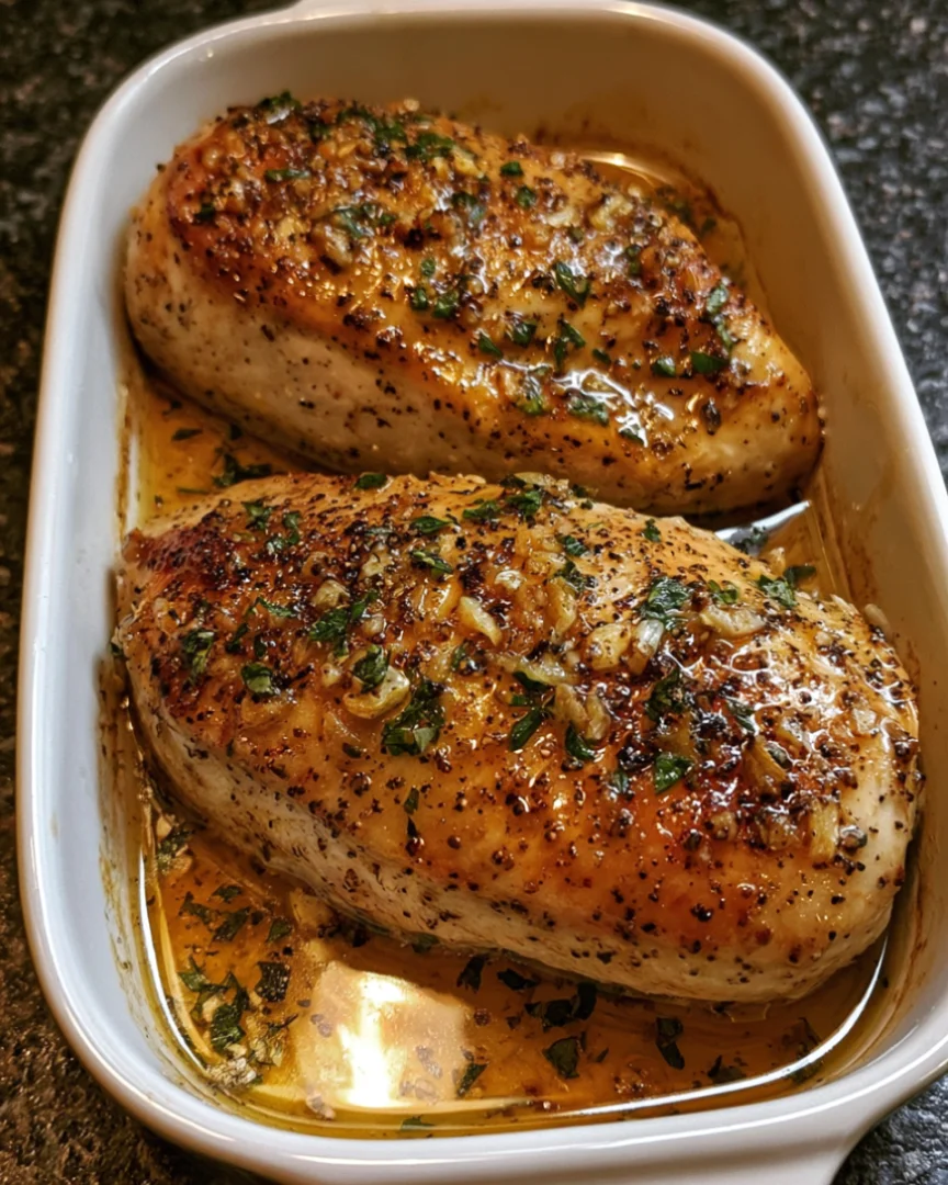 Garlic Herb Butter Roasted Chicken Breast