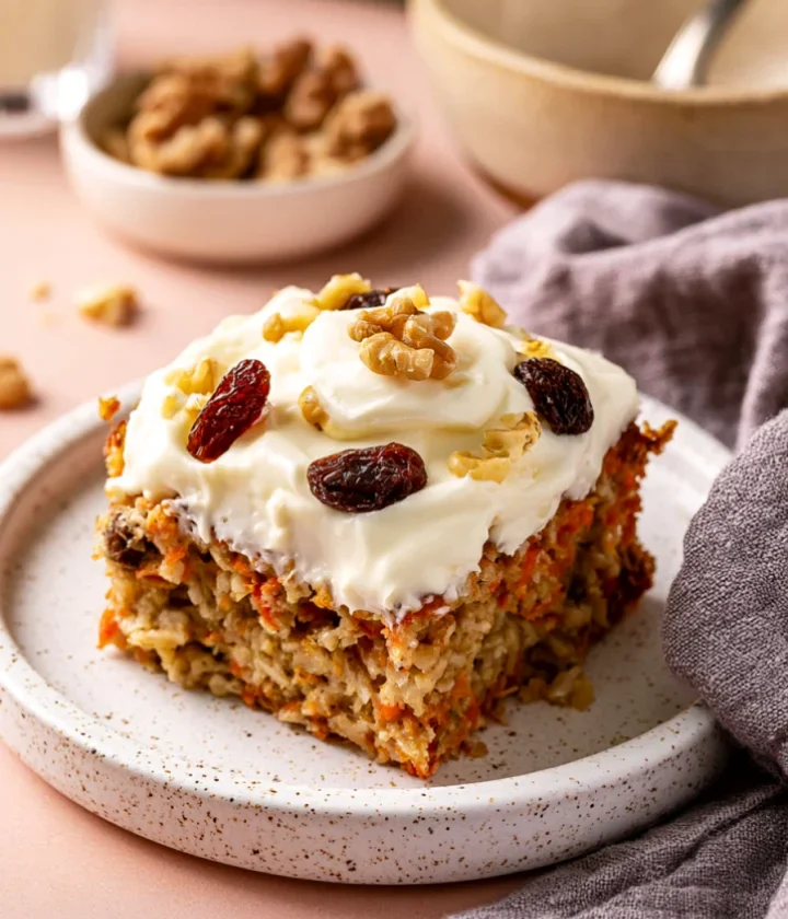 high-protein carrot cake baked oats