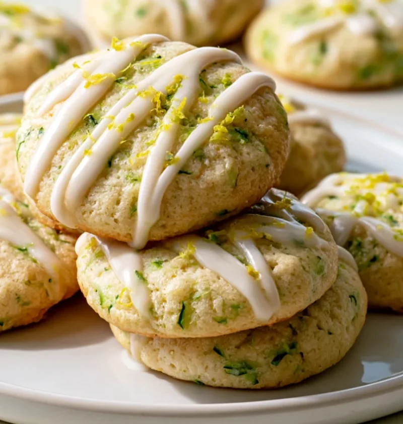 Mouthwatering Lemon Glazed Zucchini Cookies Recipe Delight